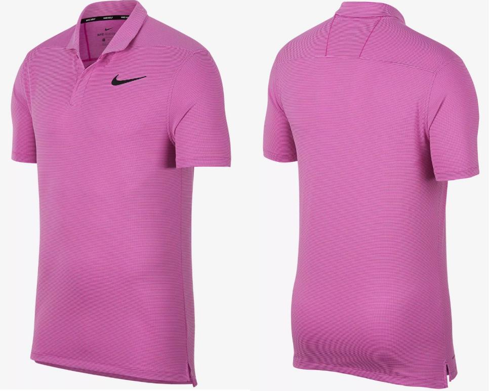 Tiger woods pink clearance and white golf shirt